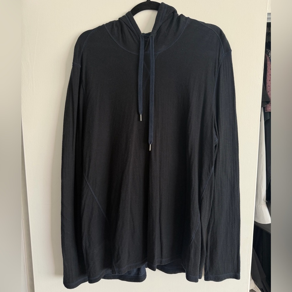 John Varvatos Blue light weight hooded pullover